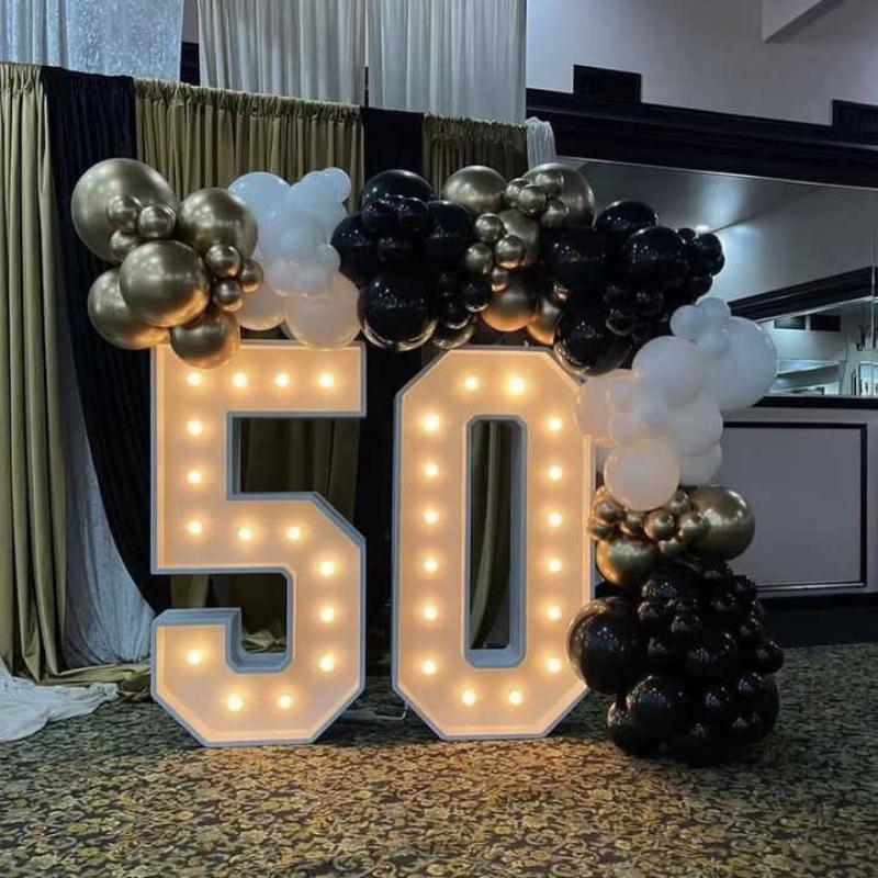 ✨ Chiffre lumineux en métal – Décoration événementielle