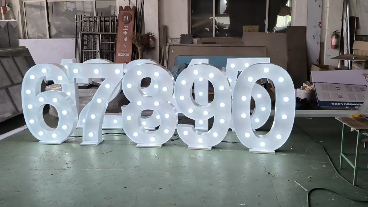 ✨ Chiffre lumineux en métal – Décoration événementielle