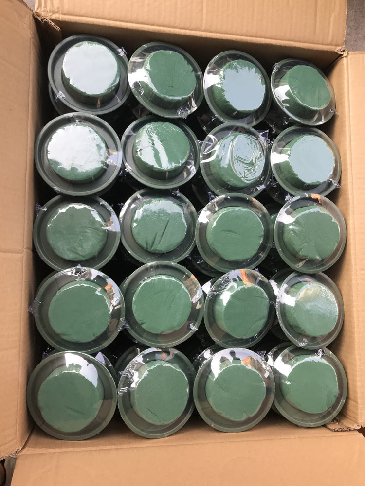 Lot de 30 mousses florales rondes avec base