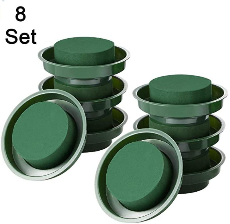 Lot de 30 mousses florales rondes avec base
