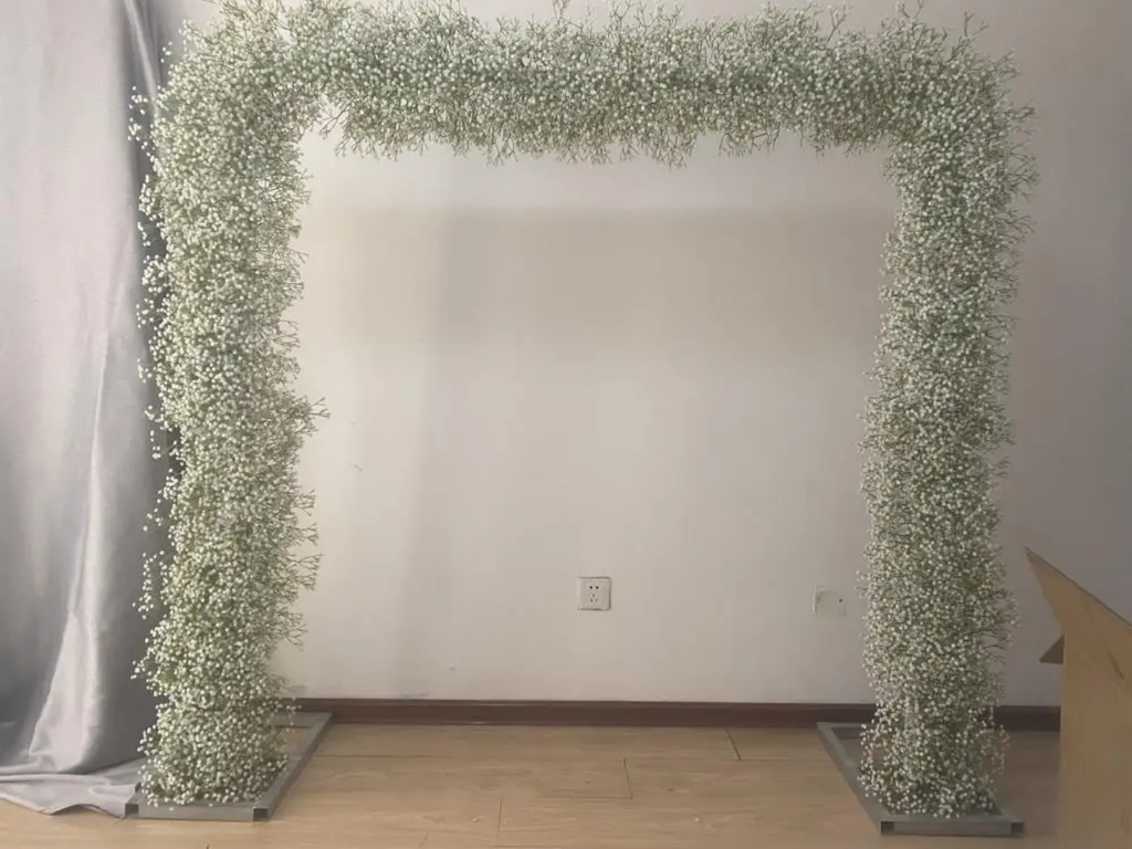 Lot de 2 Chemins de fleurs gypsophiles artificielles blanches – 2 m × 40cm